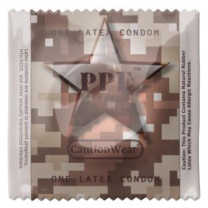 Caution Wear Camo PPE Condoms | Condom Depot