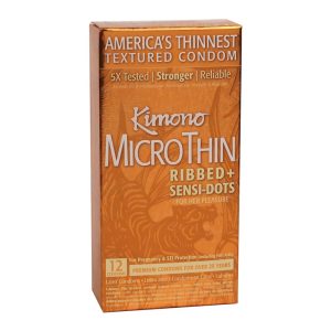 Kimono MicroThin Ribbed Condoms | Condom Depot