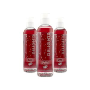 WET Delights Strawberry Flavored Water Based Lubricant | Condom Depot